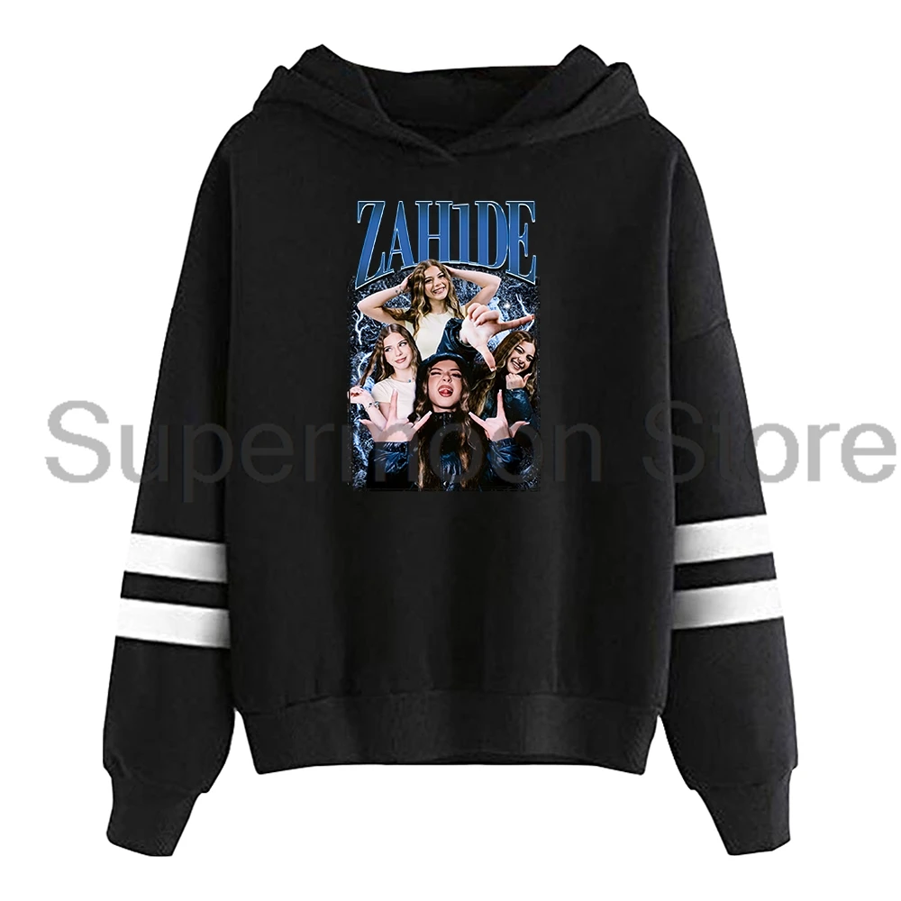 

Zahide Hoodie 90s Vintage Pocketless Parallel Bars Sleeve Streetwear Men Women Hooded Sweatshirts