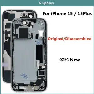 Bilashmart Original Disassembled Middle Frame Housing iPhone 15 15Plus Back Glass Cover NFC Wireless Charger Assembly 92% New