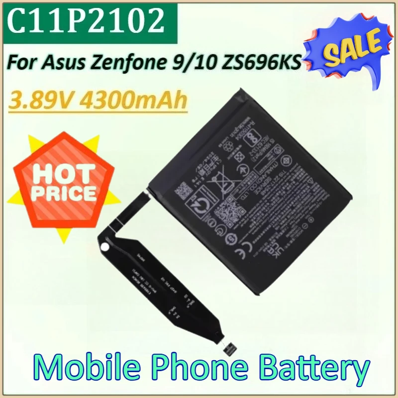 

C11P2102 3.89V 4300mAh Mobile Phone Battery for Asus Zenfone 9 10 ZS696KS High Capacity Replacement Batteries