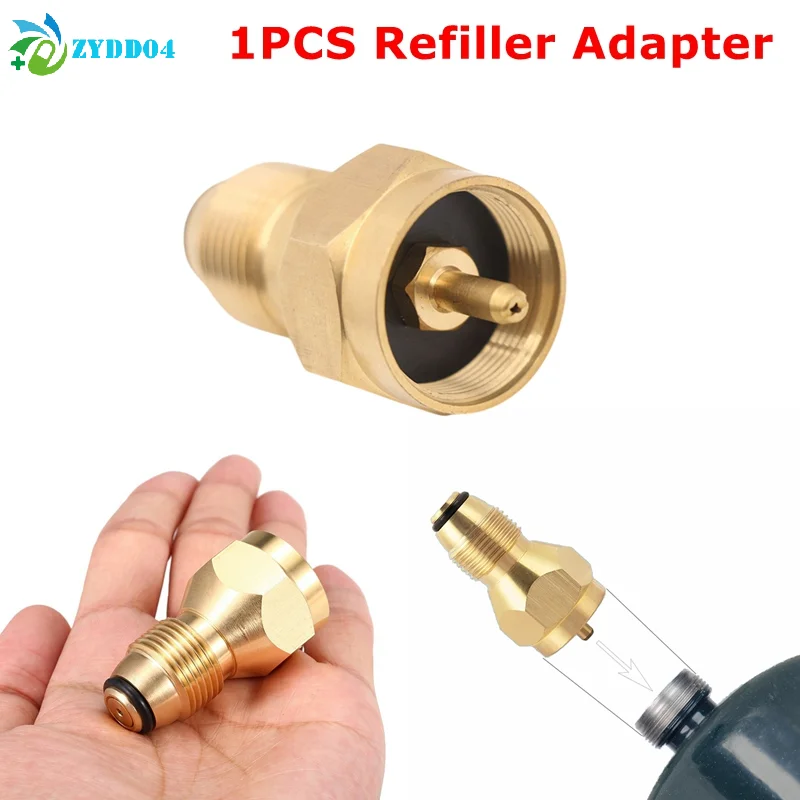 ●1PCS Propane Tank Refill Adapter Gas Cylinder Canister Filler Coupler Brass Accessories For 1LB Small Cylinders