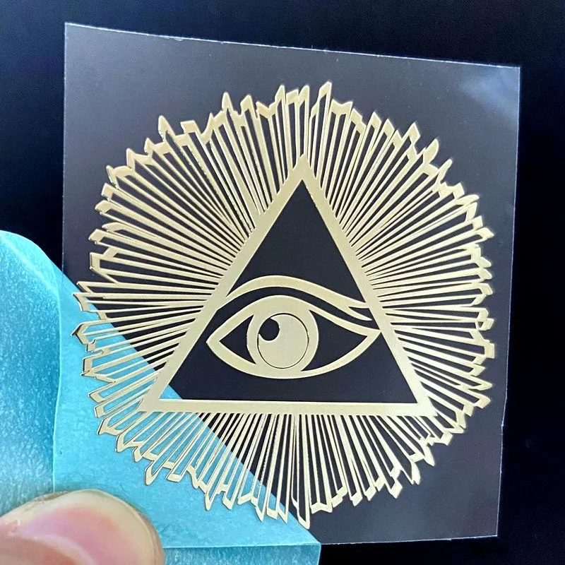 Gold and silver Horus Eye of God mobile phone metal sticker Egyptian Fatima Hand sticker Computer decoration transfer sticker