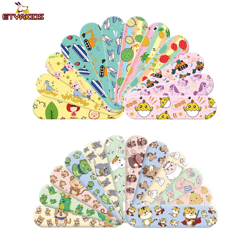 

120pcs/pack Cartoon Waterproof Band Aid Kids Animal Pattern Wound Patch Hemostatic Bandage Plaster Breathable First Aid Curitas