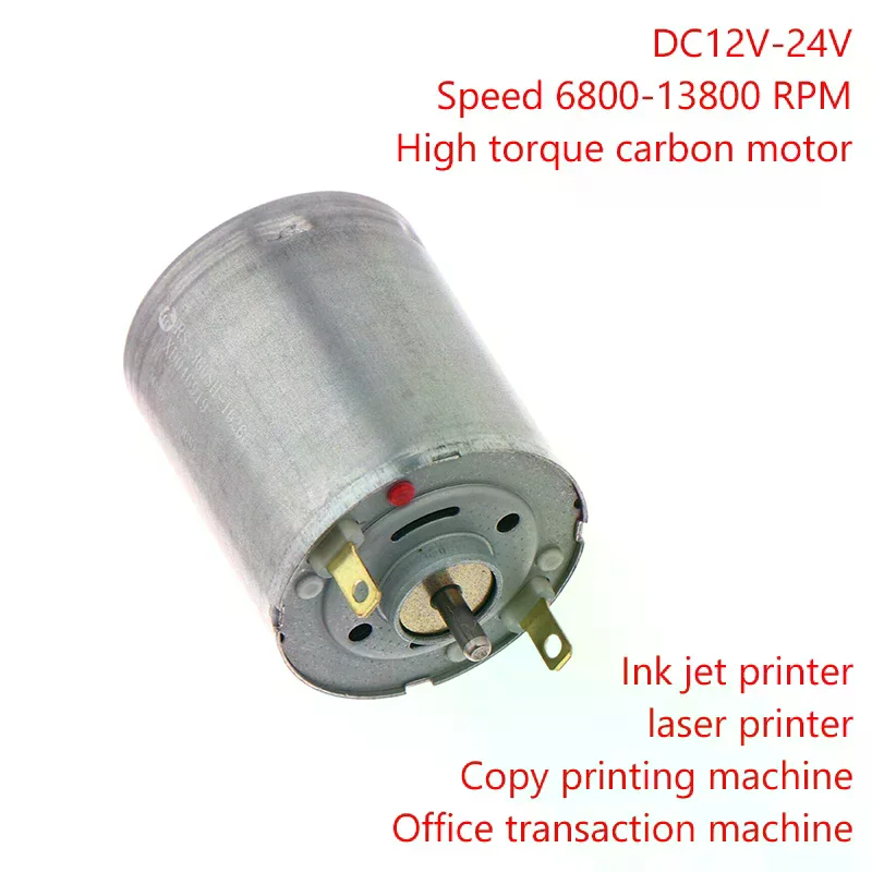 1 Piece Micro Motor DIY Toys Hair Dryer Electric Fans Accessories 360SH DC12V-24V 13800RPM High Speed Carbon Brush