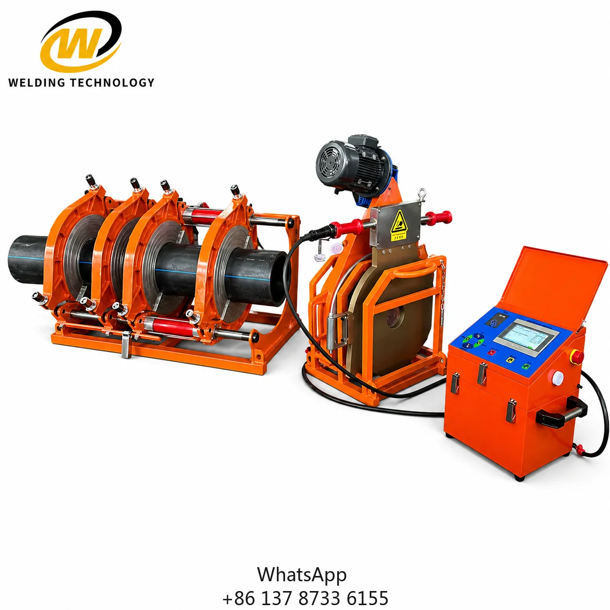 NEW Automatic CNC 250-450mm HDPE PP PPR Plastic Pipe Welding Machine With 270 Heating And 0-8Mpa Pressure