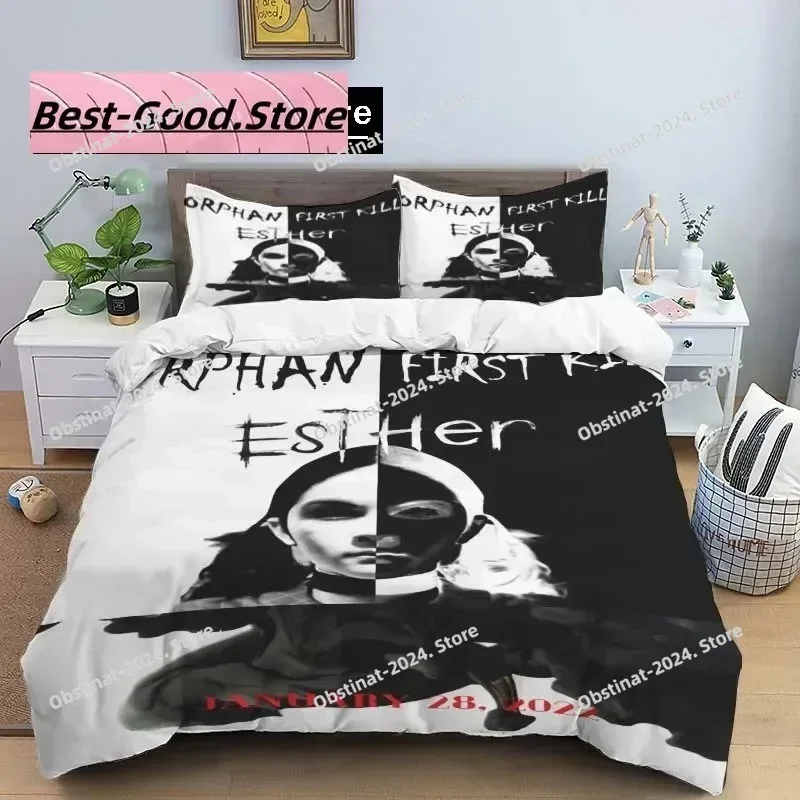 

3D Horror Movie Film Orphan Bedding Set Printed Bed Set With Pillowcase Bed Duvet Cover Soft Single Double Queen Super King Size