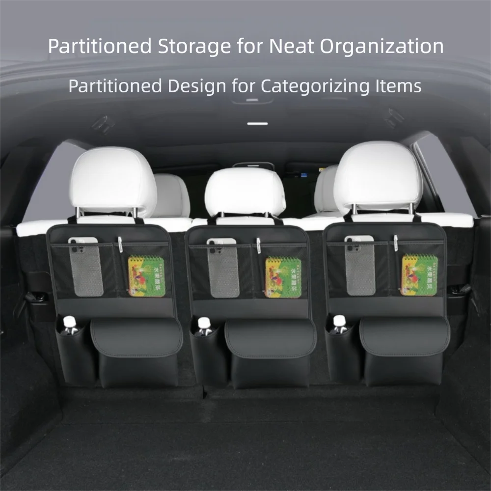 

PU Leather Car Seat Back Organizer Multi-Pocket Multi-functional Backseat Storage Bag Portable Hanging Organizer