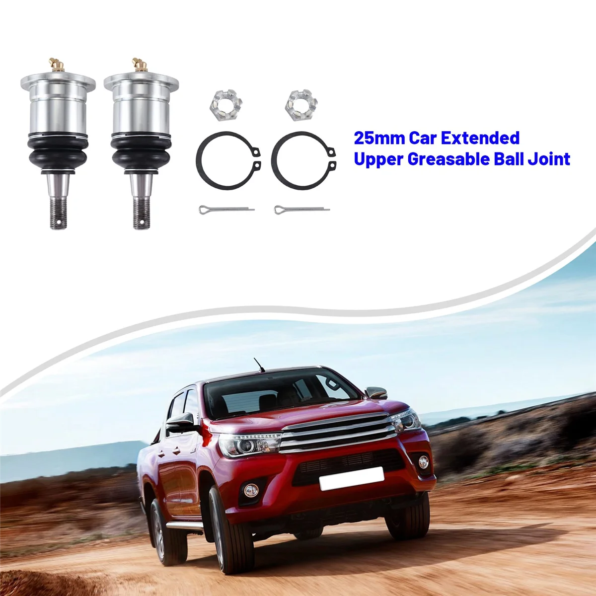 مفصل كرة علوي ممدد قابل للشحوم لتويوتا هايلكس فيجو كون25 كون26 ريفو ، 25 ،