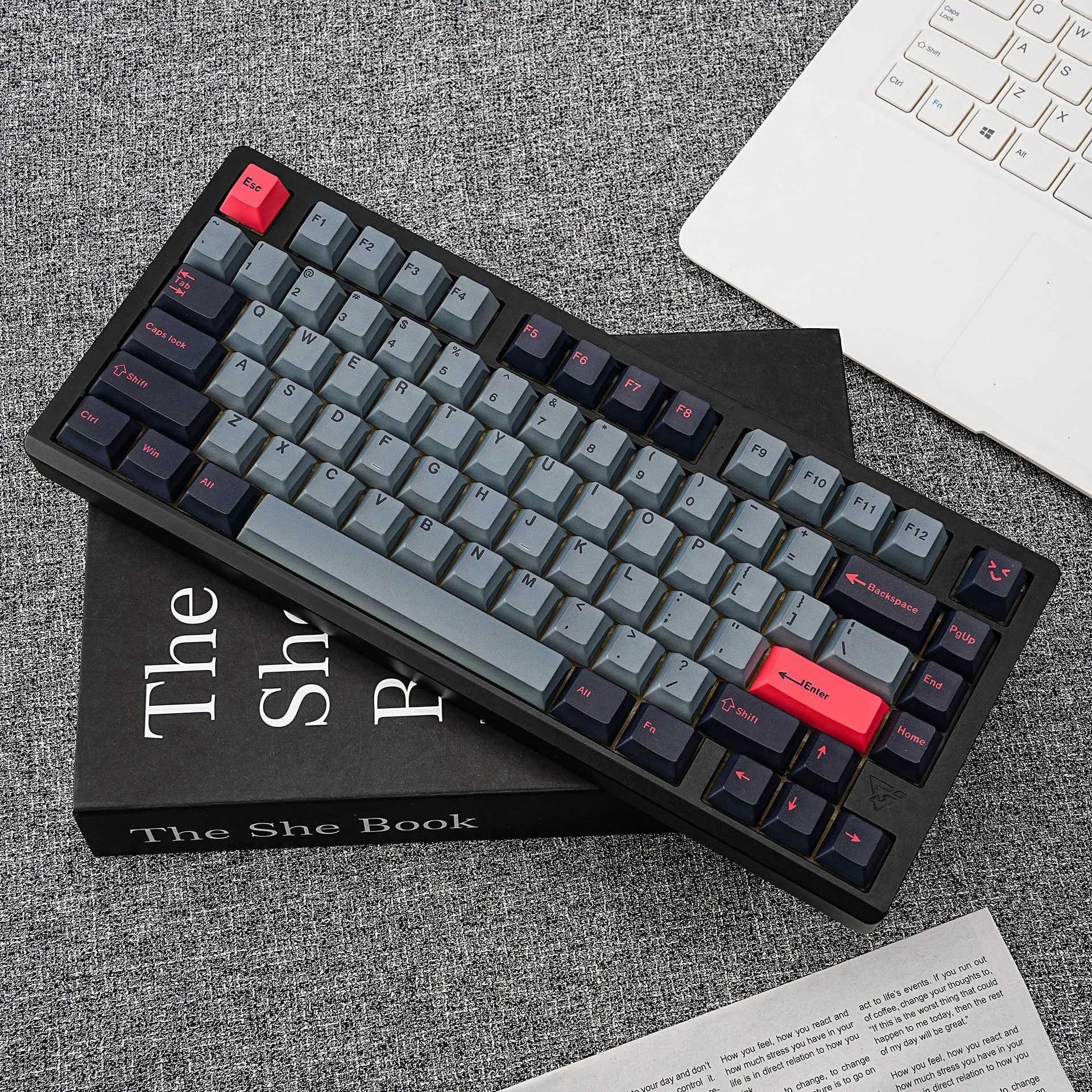 143キー、8008チェリープロファイル、ロシア語、ドイツ語、スペイン語、フランス語、日本語、韓国語、ブラジル語のキーキャップ（昇華プリント）。mxメカニカルキーボード用。