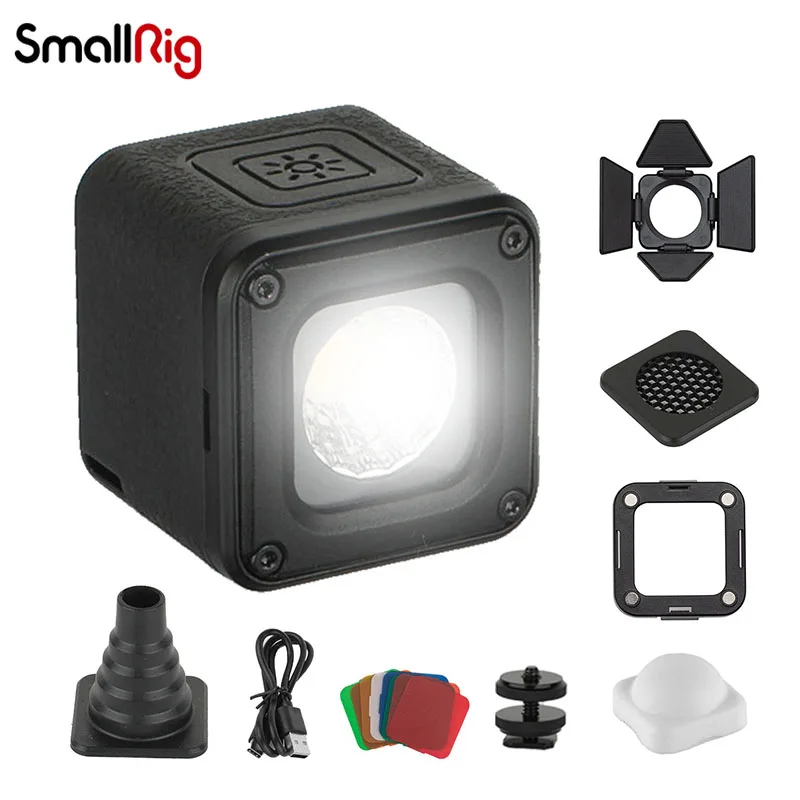 SmallRig-RM01 LED 비디오 라이트, 5600K 사진 라이트 8 색 필터 방수 카메라 조명 키트 Gopro/ DJI 카메라용