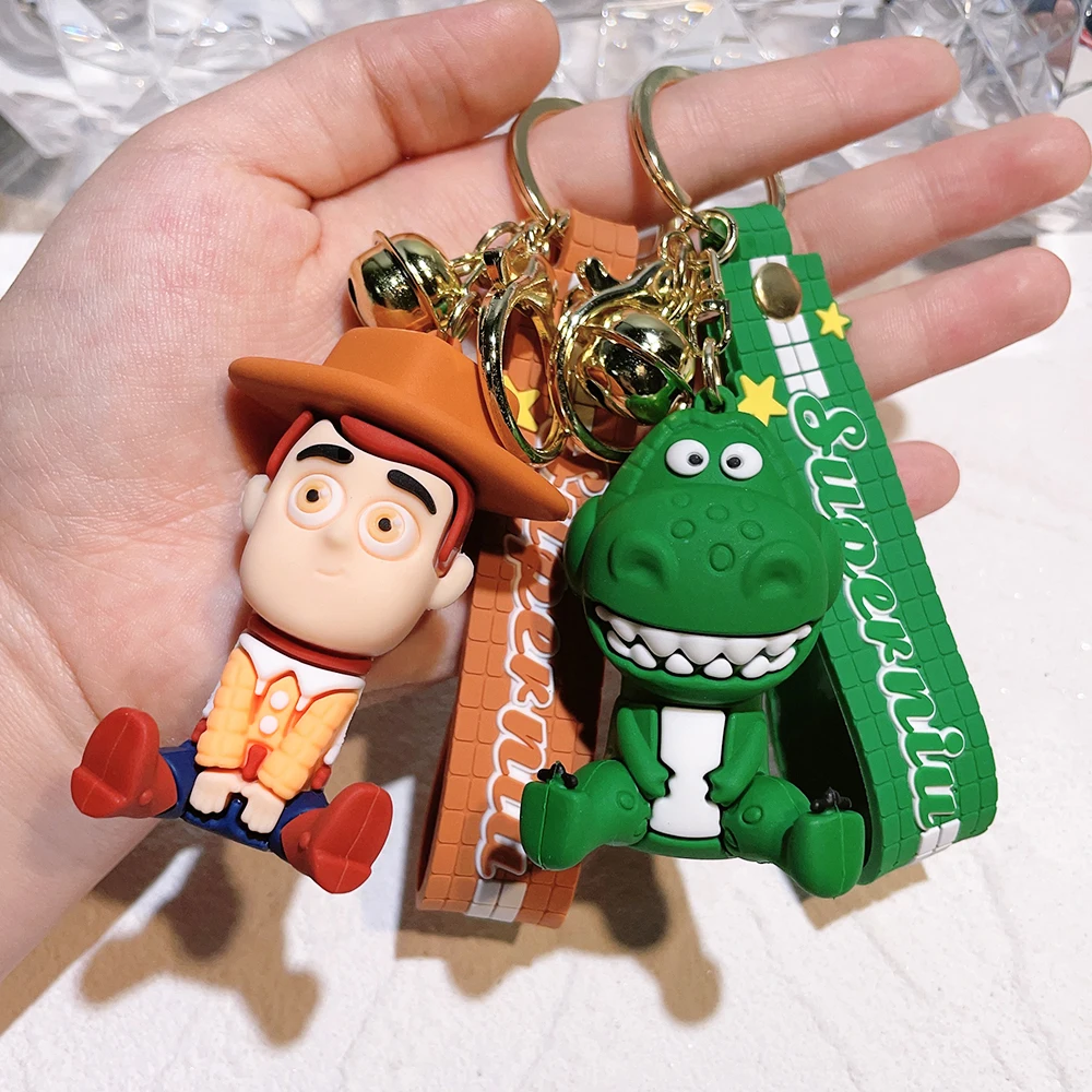 Disney Toy Story Keychains Anime Buzz Lightyear Woody Lotso Keyring Collection Doll Bag Car Accessory Christmas Gifts