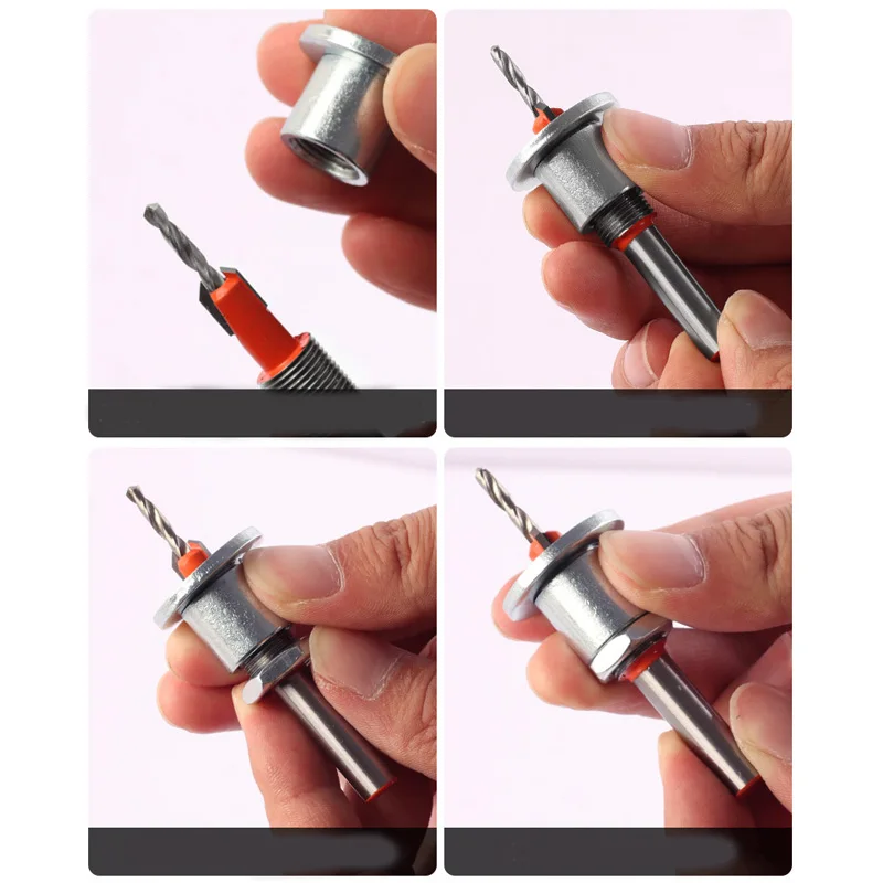 HSS Countersink Woodworking Router Bit Limitador Ajustável, Fresa, Extrator De Parafuso Remon, Demolição