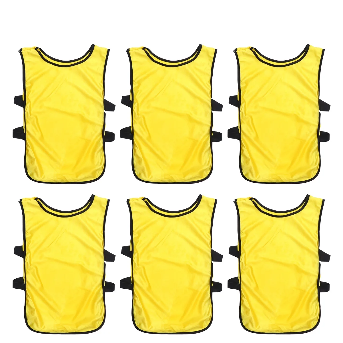 6 個トレーニングベストバスケットボールサッカーサッカー速乾性メッシュジャージチームスポーツゲームツール軽量よだれかけベストキット