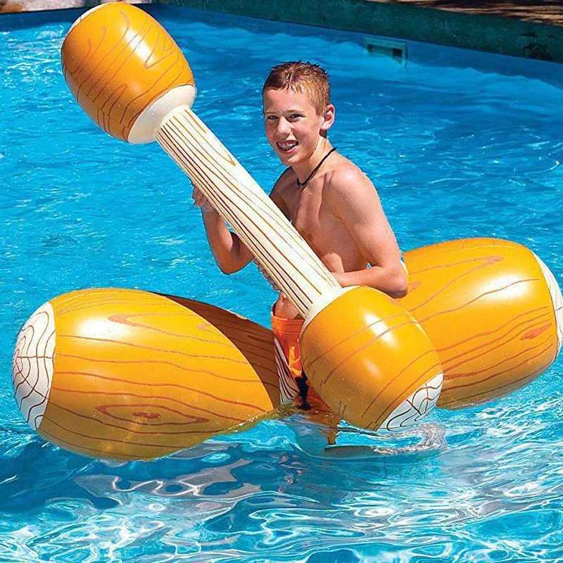 

4Pcs Swimming Circle Swimming Pool Party Water Wood Grain Swimming Circle Adult Children Game Raft Floating Collision