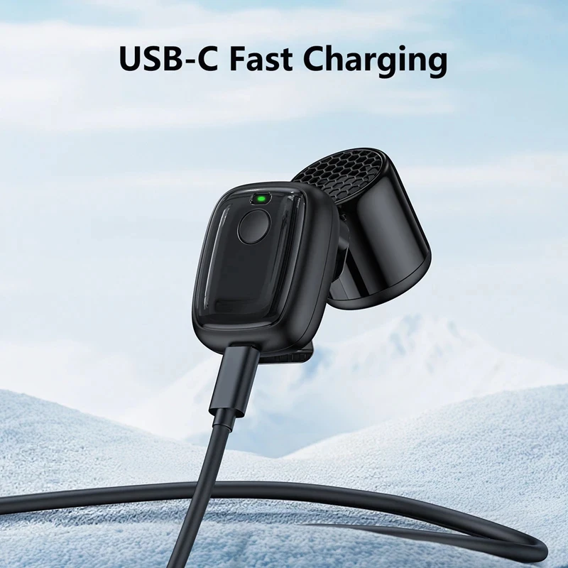 Portable Clip-on Hat Fan USB Rechargeable Mini Cooling Fan 3 Speeds Adjustable Wearable Fan for HikingCamping Travel Summer
