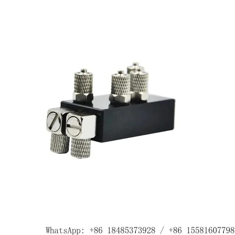 One-in Two-out hydraulic oil distributor Integral three-channel for 1/14  Metal Excavator Arm Part