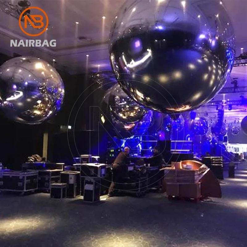 Giant Inflatable Mirror Balls Bubble Balloon Sphere Wedding Party Decor Big Shiny Large Inflatable Christmas Ball