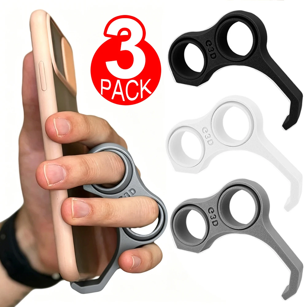 Double Finger Ring Holder for Phone Stable Dual Loop Grips Stand for iPhone 17 Samsung S26 Xiaomi Anti-Drop Mobile Phone Bracket