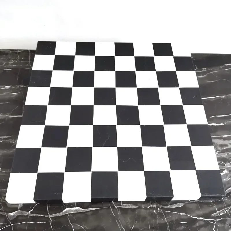 

40x40/33x33cm Natural Marble Chessboard Decoration International Go Board Home Life Black And White Splicing Chessboard Ornament