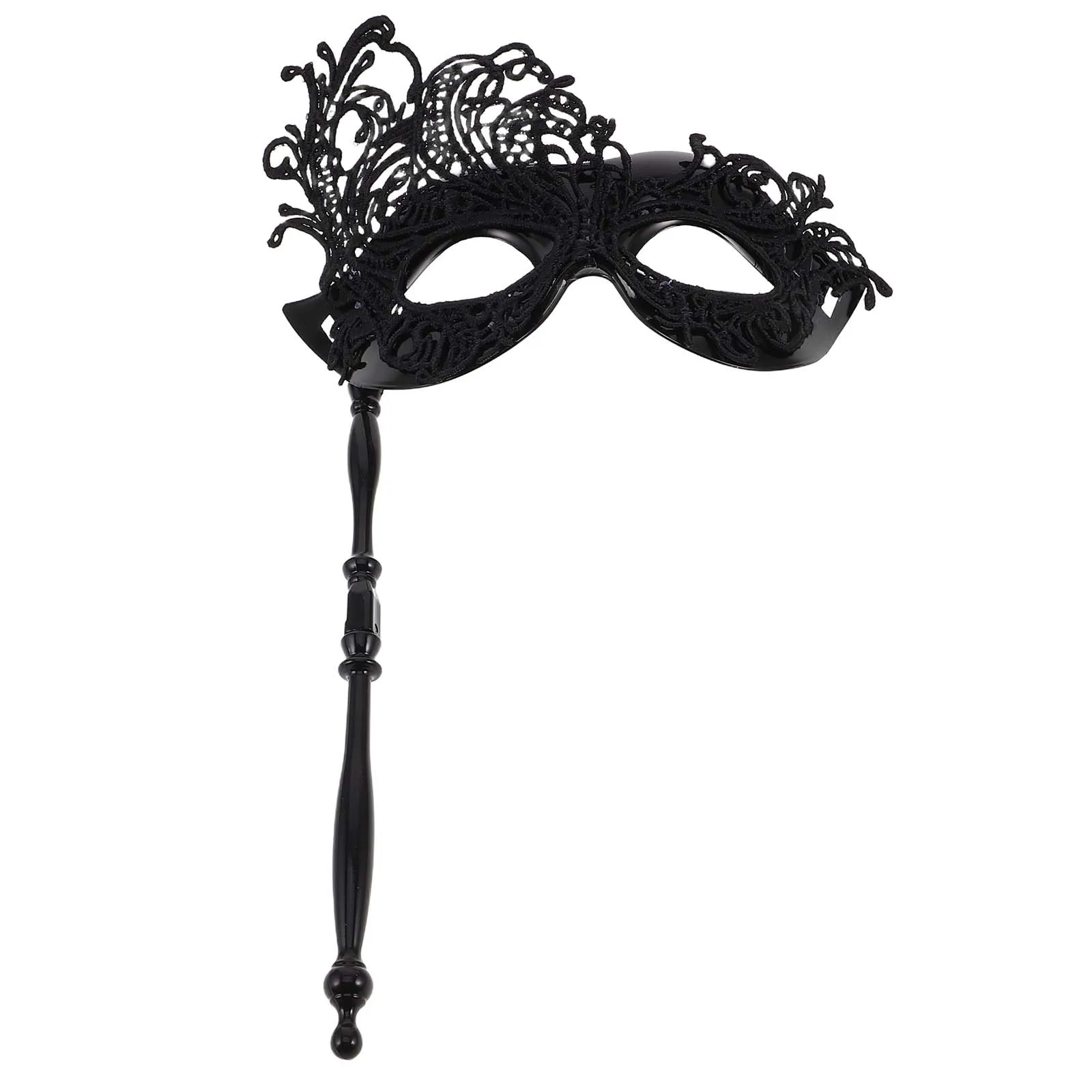 

Elegant Handheld Lace Masquerade Mask for Women Venetian Mardi Gras Cosplay Party Evening Prom Ball Comfortable Wear