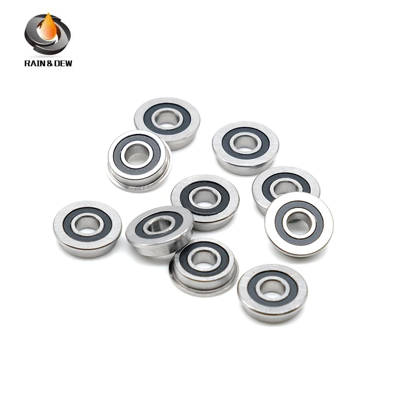 10Pcs ZZ/RS Flange Bearings  ABEC-7 Deep Groove Ball Bearing F695RS 5x13x4, F625RS 3x10x4, F623RS 5X16X5,  MF52ZZ 2*5*2.5