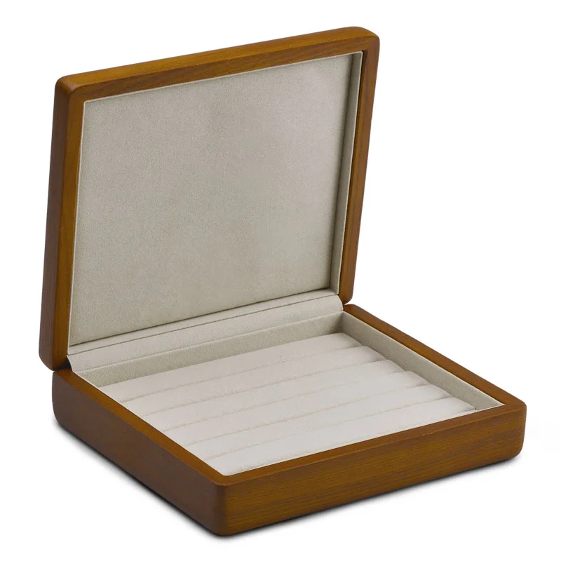 Oirlv Schmuck-Organizer aus Holz, Ring-Organizer, Massivholz-Schmuckschatulle, 7 x 6,3 x 1,5 Zoll (18 x 16 x 4 cm), Schmuck-Aufbewahrungsboxen, Aufbewahrungsbox
