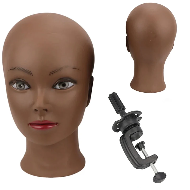 Bald Mannequin Head With Wig Support For Wigs Hair Extension Holder Wig Making Kit Tools Accessories