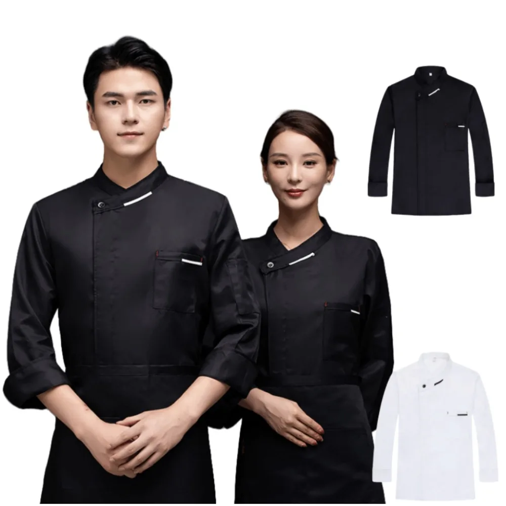 長袖シェフ作業服男性と女性長袖ホテルレストランレストランキッチン服