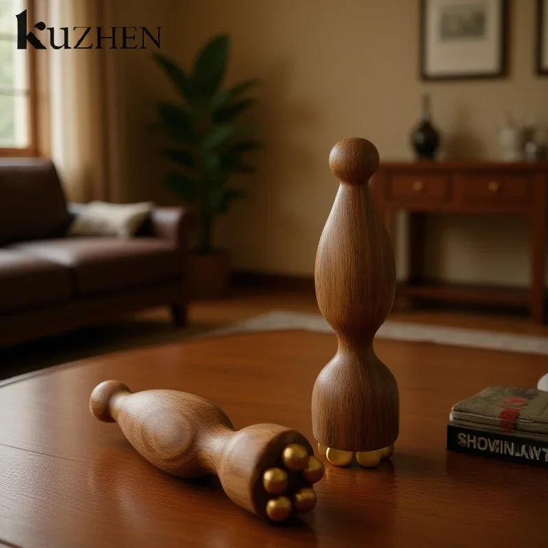 Herramientas de masaje Facial de sándalo verde Gua Sha, palitos de masaje para el cuidado de la piel, masajeador con forma de semilla de loto, herramienta de fisioterapia Facial