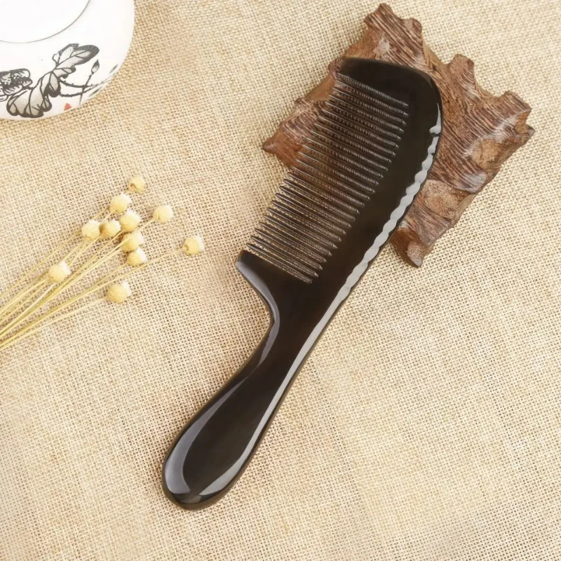 

Fine Tooth Natural Horn Comb Anti Static Hair Care Hair Massage Comb Handmade Of Ox