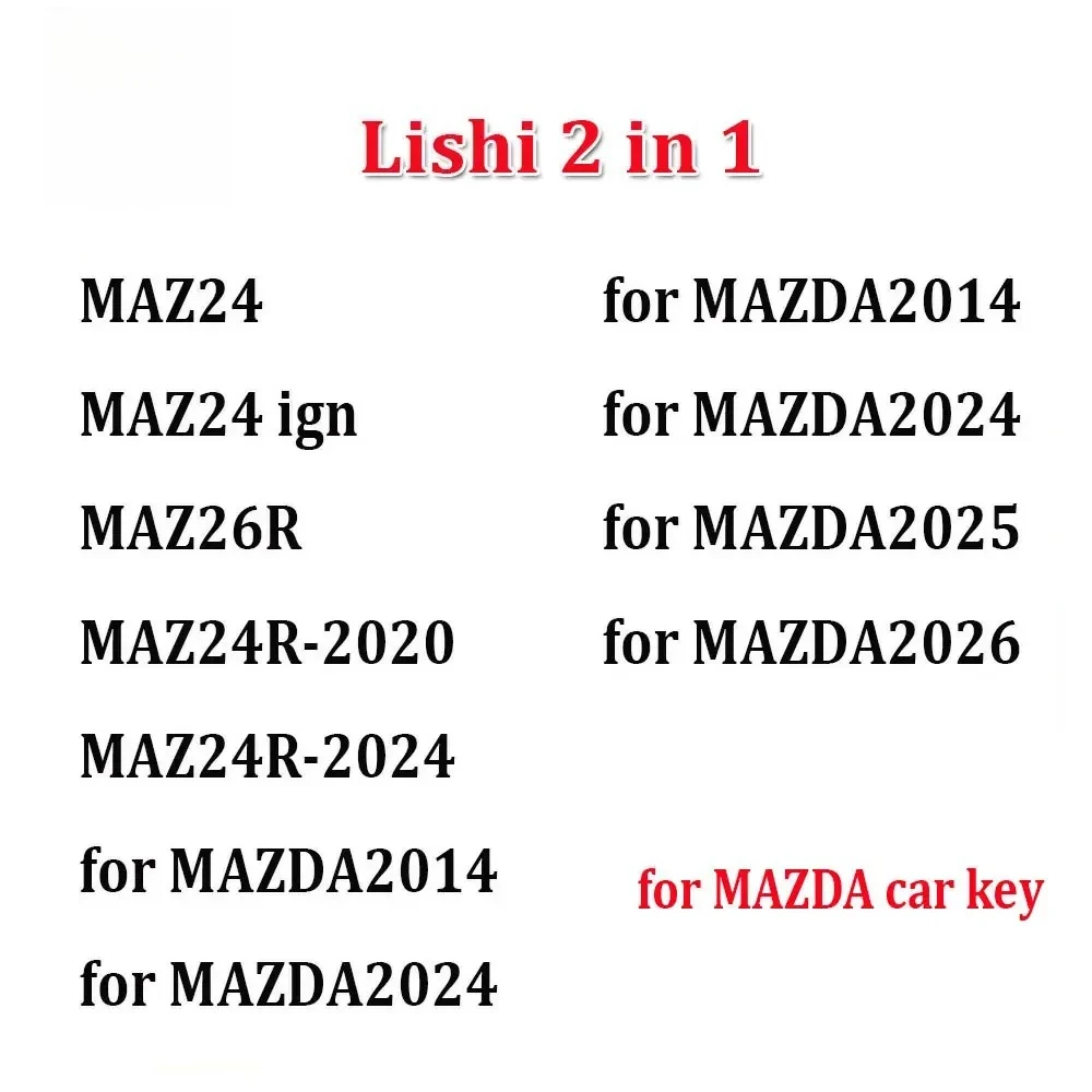 LISHI 2 IN I Tool MAZ24 MAZ26R MAZ24R-2020 MAZ24R-2024 for MAZDA2014 MAZDA2024 MAZDA2025 MAZDA2026 Locksmith Tool for Car Key