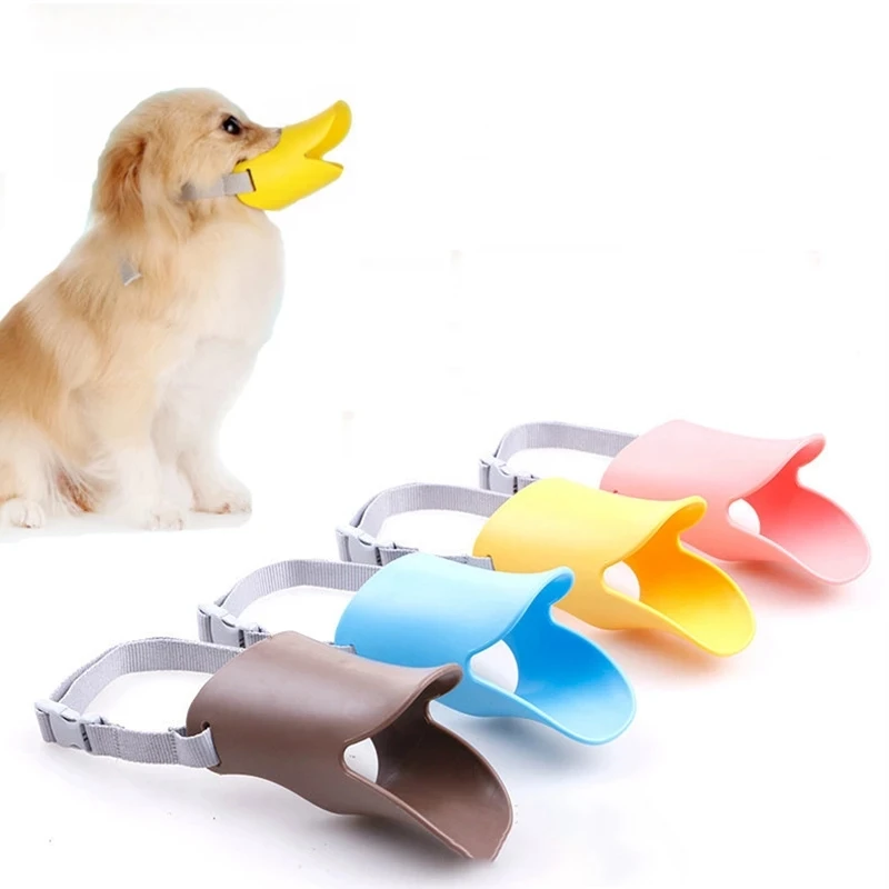 Adjustable Silicone Duck Muzzle: Anti-Bite Mouth Cover for Dogs - Effectively Stops Barking and Biting - Essential Pet Accessory