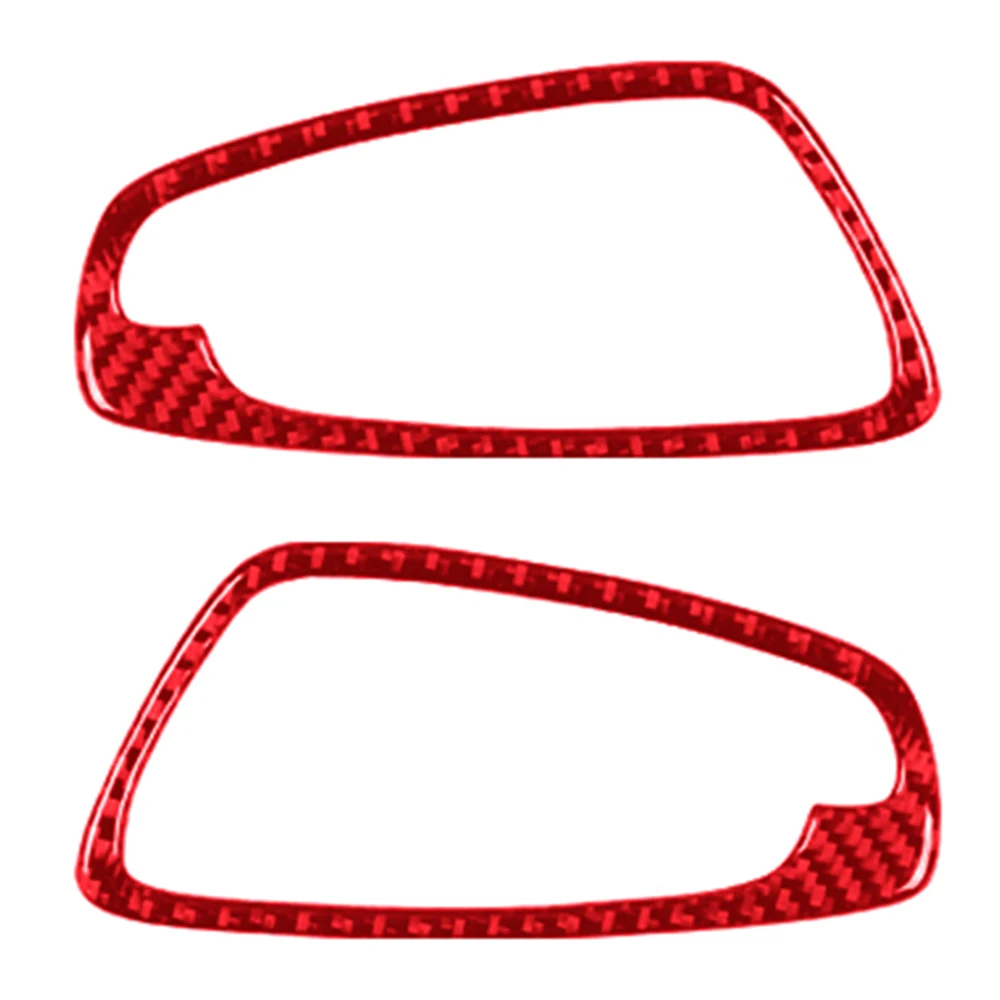 For BMW 1 Series E81 E82 E87 E88 2008-2013 Carbon Fiber Car Inner Door Pull Handle Panel Ring Bowl Trim Frame Decoration Sticker