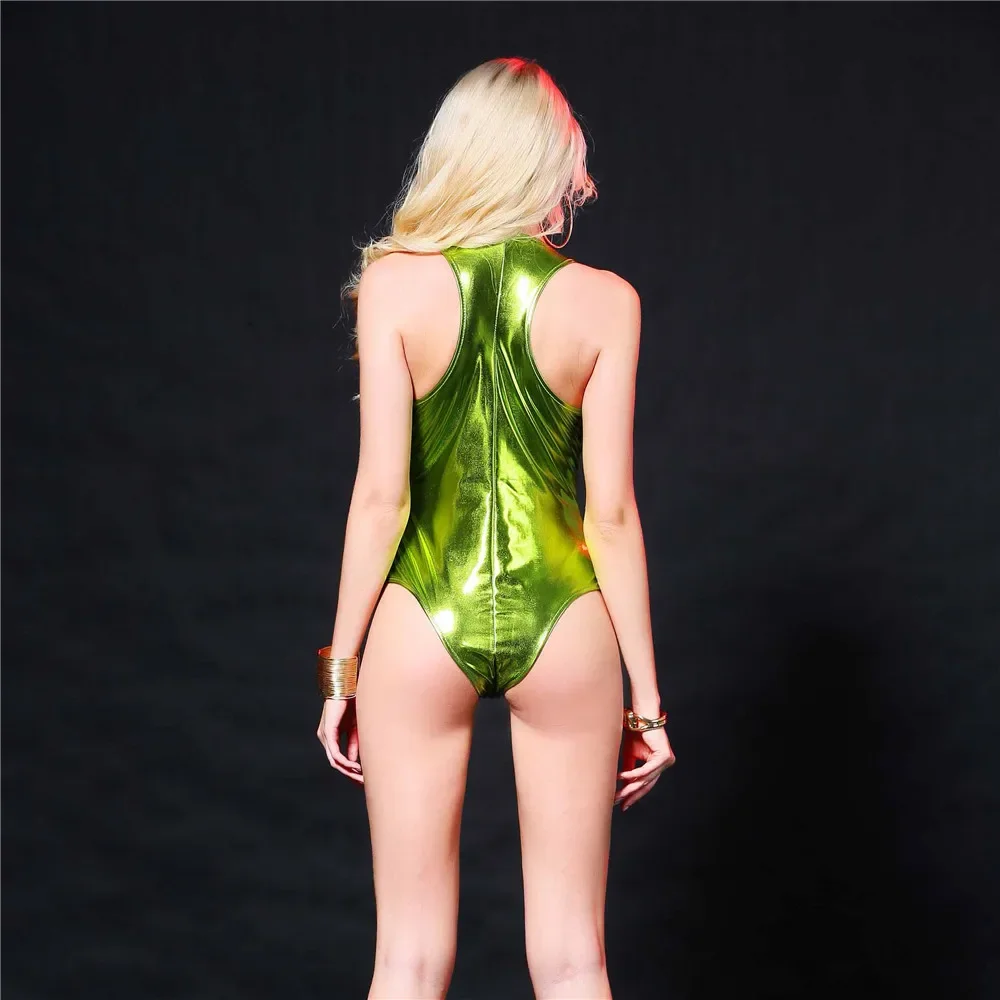 Light Vest Colour Zipper Tighten Club Locomotive Wear Jumpsuit Bodysuit Sexy Lingerie Porno Bodystocking Latex Catsuit Leather