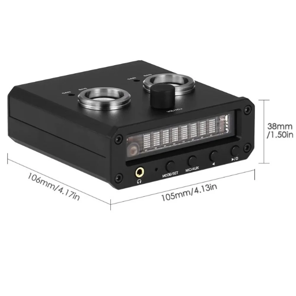 P2 Level Meter with 6E2 Vacuum Tube For VFD Display Supporting FM For Radio Tuning and Digital Clock Operation