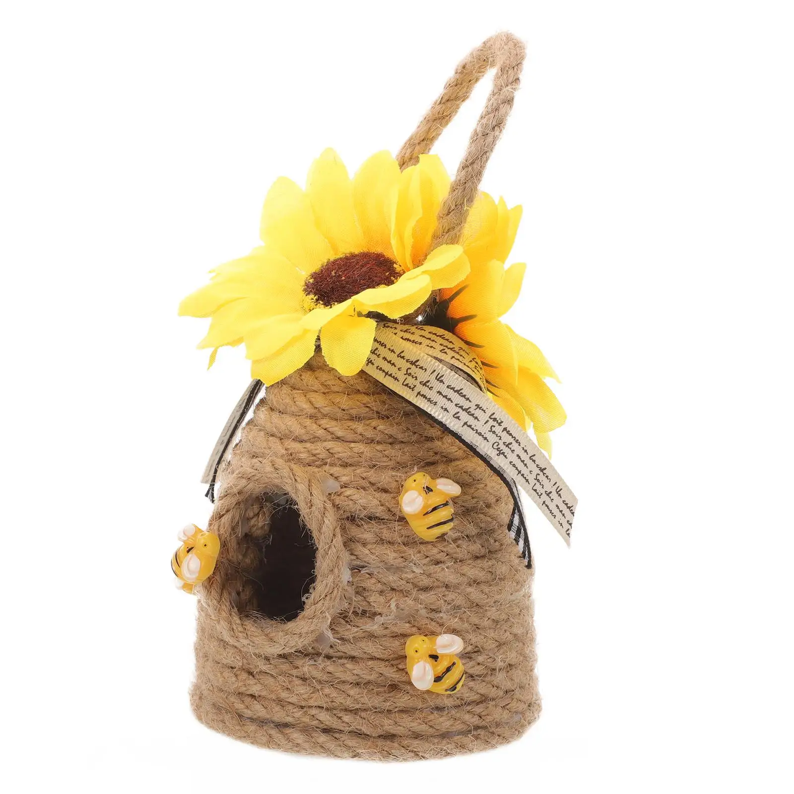 

Decoration Honeycomb Ornament Decorations Festival Straw Outdoor Hanging of The Lid