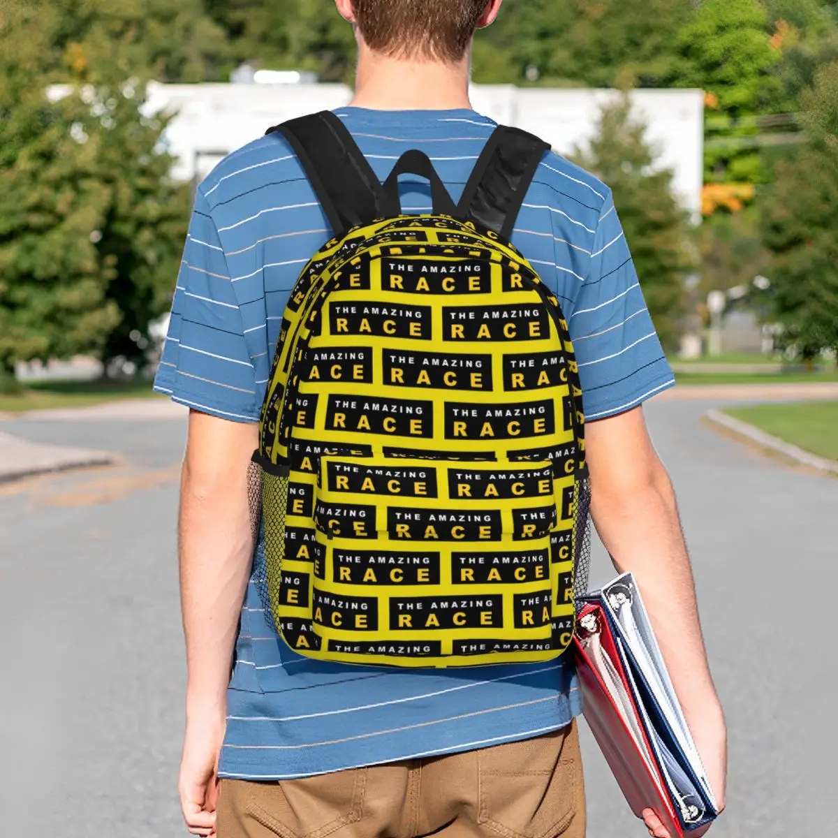Roudtour Amazing Race Backpack Student BookBag Men Women School Bag Laptop Shoulder Bags