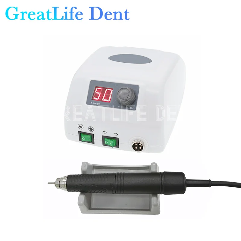 GreatLife 120W 50000RPM Jewelry Polishers 5.8 N.cm Torque with Handpiece High Speed 120W Brushless Micromotor Compact Design