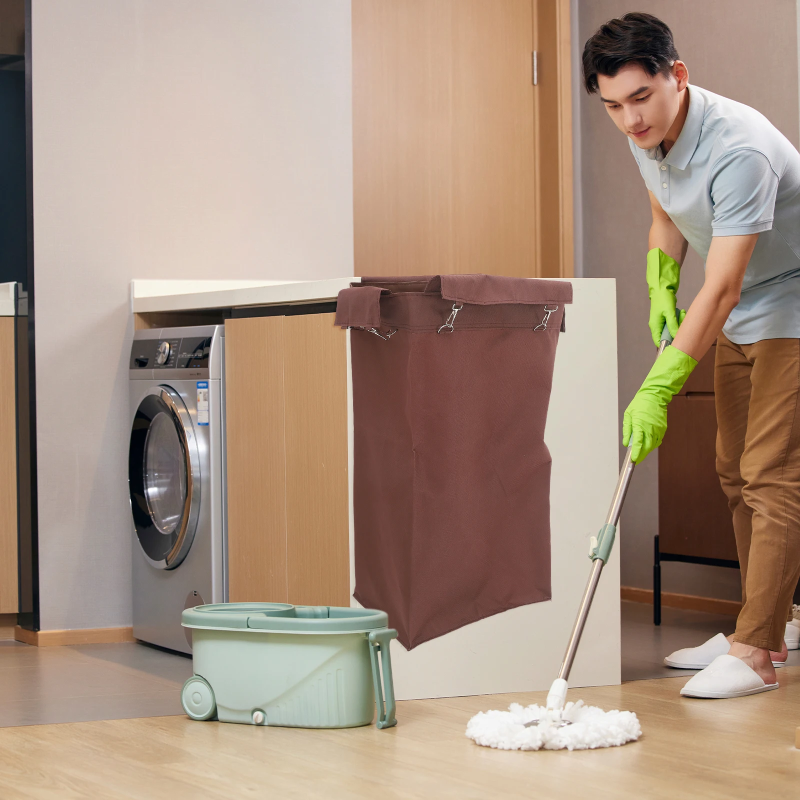 

27.5X15.3X11In Shopping Cart Cleaning Bag Heavy Duty Leakproof Liner For Grocery Housekeeping Utility Trolley Replacement