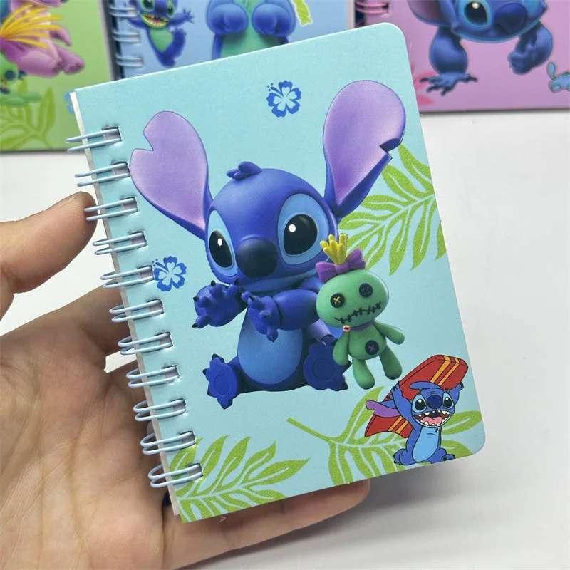 4 Pcs Mixed Disney Stitch Coil Notebook Notebook Cartoon Cute Color Inner Page Mini Notebook