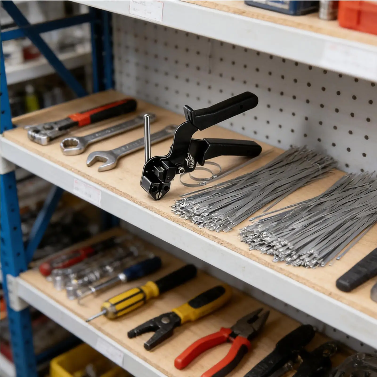 

Metal Cable Ties 100 Pieces Heavy Duty Self-Locking Strong Metal Locking Cable Indoor Outdoor For Machinery Vehicles Farm Pipe