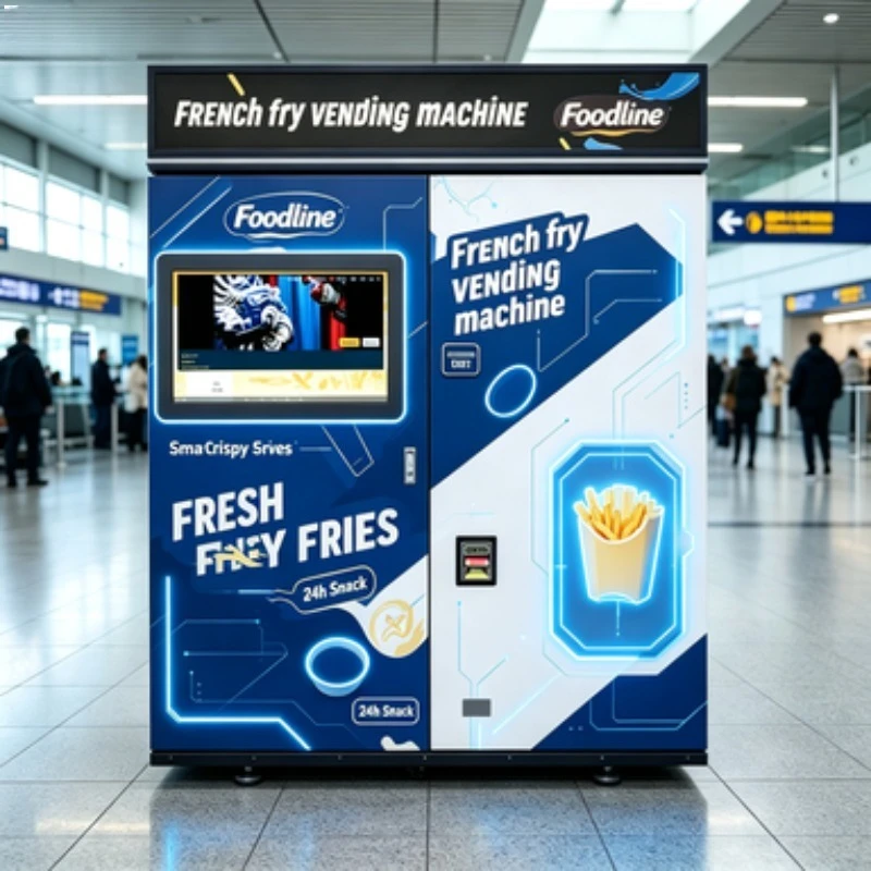 Hot Fries Vending Machine Fully Automatic Robot Vending Machine Fries for Sale Touch Screen 55 Inch Self-service