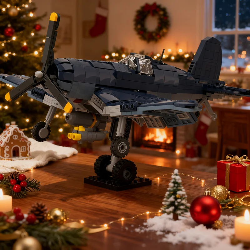 919pcs MOC Creator Expert F4U 4B Corsair 1:35 Scale Model Christmas Gift Creative Assembly Home Decor For Him