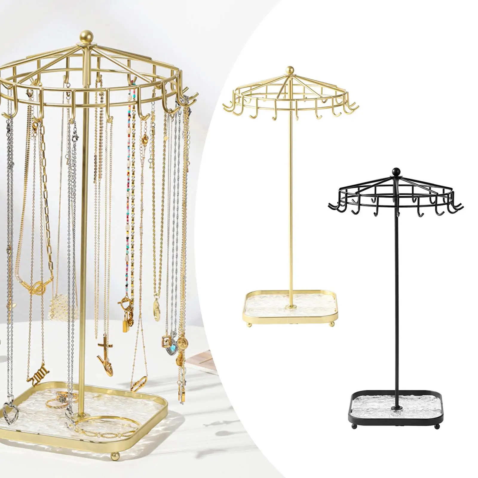 

Rotating Jewelry Holder Jewelry Organizer for Bedroom Show Jewelry Necklace
