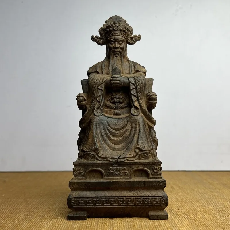 Hand-Carved Agarwood Dragon God Statue - 7.48