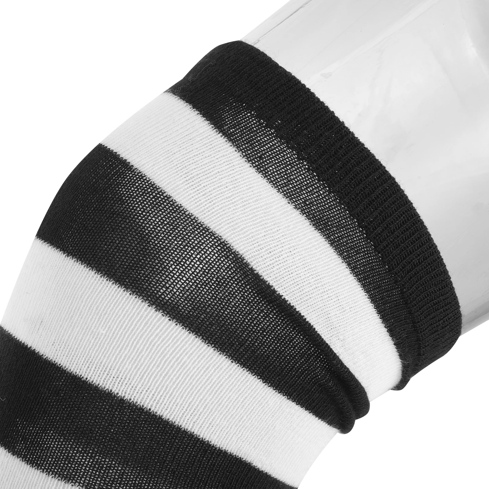 

Black White Wide Striped Thigh High Stockings over Knee Socks Women Warm Leg Socks Stripe Design Fashion Cosplay Accessories