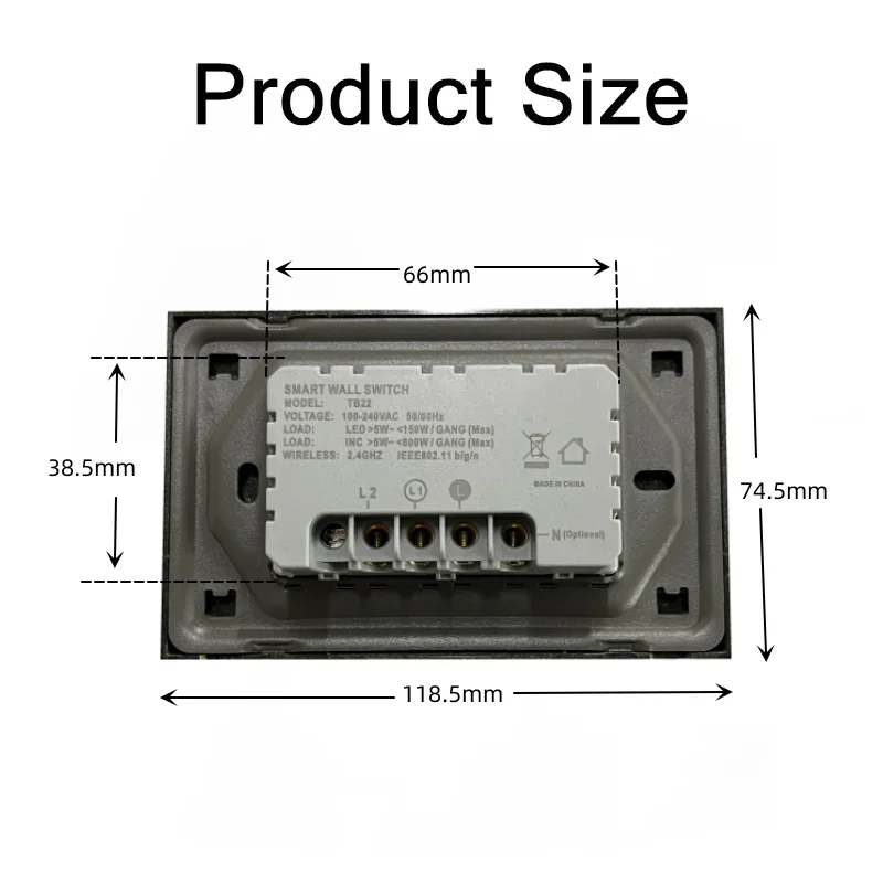 Imagem -06 - Tuya Smart-wifi e Zigbee Switch Ligar e Desligar Remoto Interruptor Cinza Claro Suporte Controle de Voz Alexa Google Home Trabalhar com Homekit Tuya