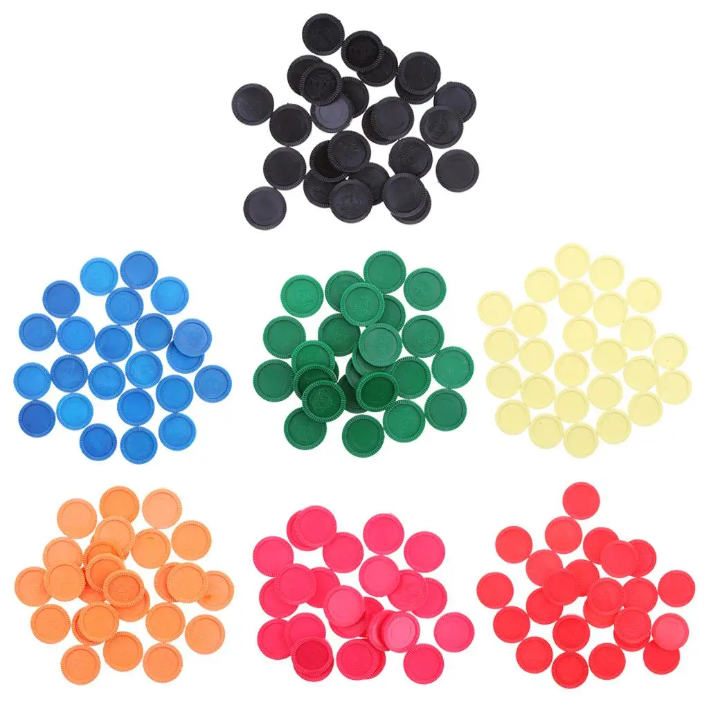 Pack of 24 Educational Counting Game Chips Choice of 7 Color