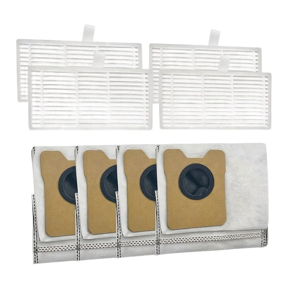 For Eufy C10 Vacuum Replacement Parts Kit: 4 HEPA Filters & 4 Dust Bags Included Dry And Wet Usage For Floor Cleaning