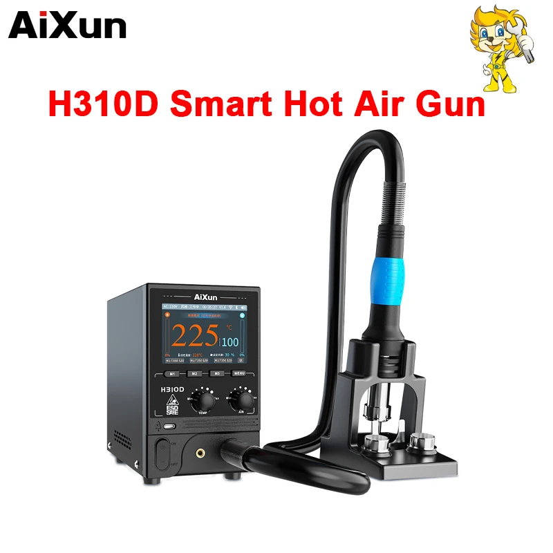 JC JCID AiXun H310D Smart Hot Air Gun APP Control Wifi Bluetooth iCloud Connection 1000W HighPower Curve Desoldering Repair Tool