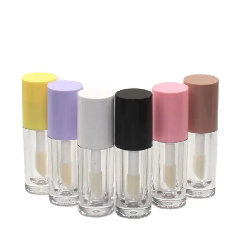 5/10/20/30pcs 6ml Big Brush Lip Gloss Tubes, Round Liquid Lipstick Lip Balm Bottle, DIY Cosmetics Container